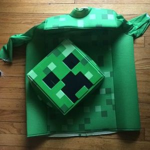 Minecraft creeper costume w/ mask, Medium 8-10